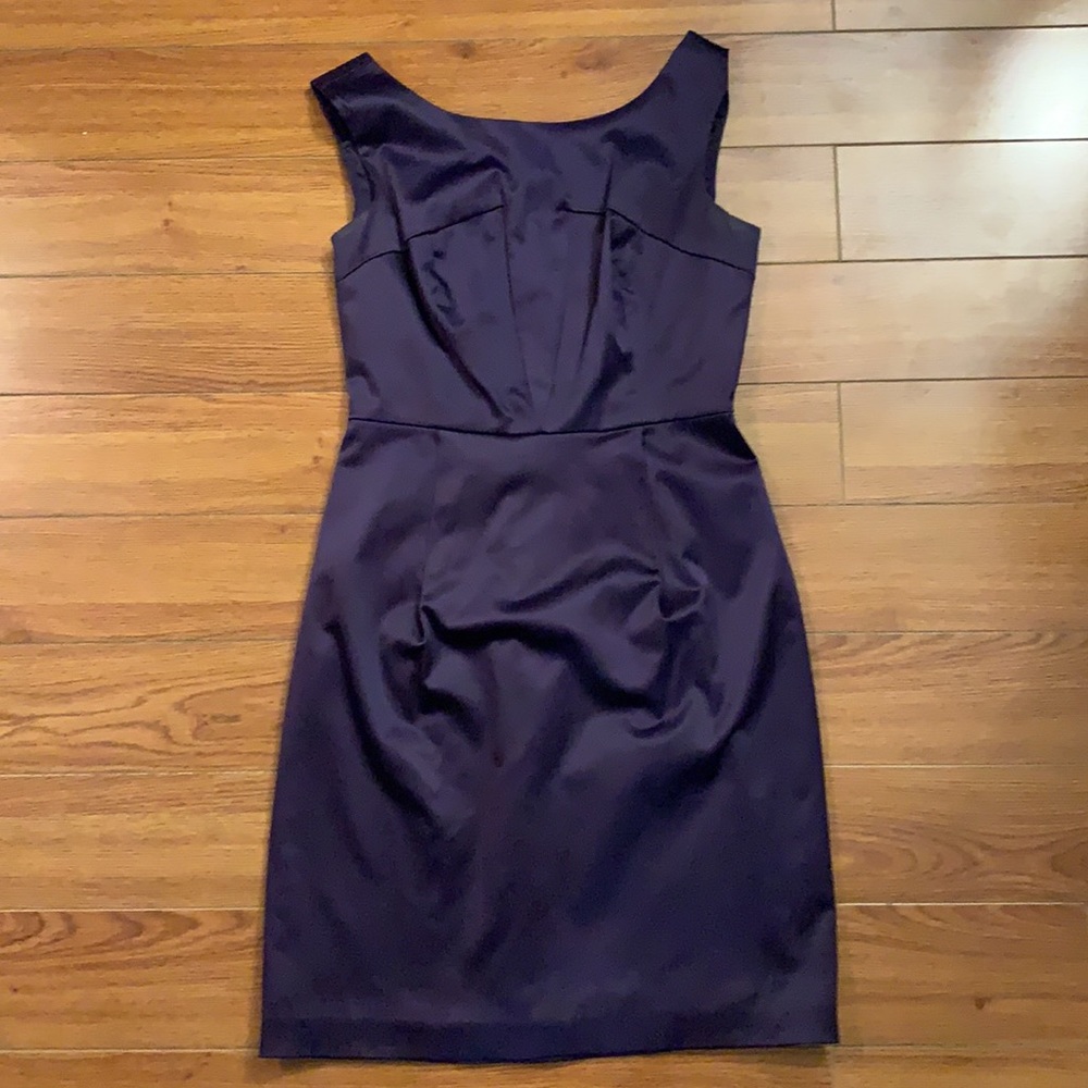 Club Monaco Deep Purple Dress with low cut back